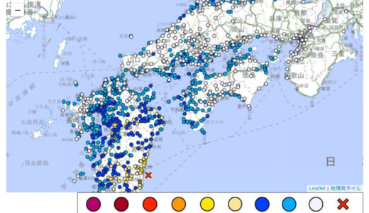 宮崎で震度5弱の地震　山陰でも震度3などを観測　震源地は宮崎県沖の日向灘　この地震による島根原発への影響なし