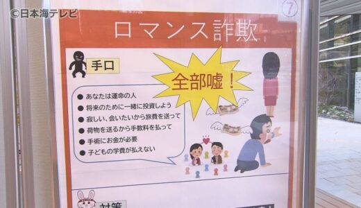 特殊詐欺被害総額の8割がSNS型投資詐欺　若者も注意が必要！　特殊詐欺の手口や対策を説明するパネル展　鳥取県鳥取市