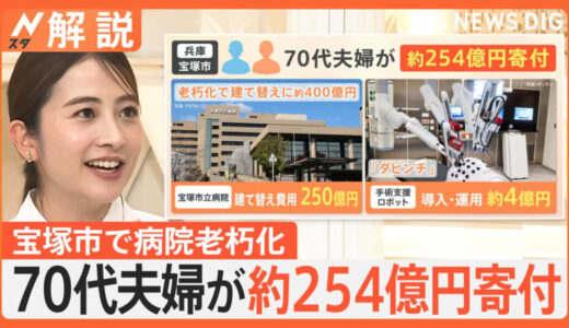 70代夫婦「病院建て替えて」市に約254億円を寄付　ふるさと納税、飲んで、歩いて…多様化する“寄付のカタチ”【Nスタ解説】