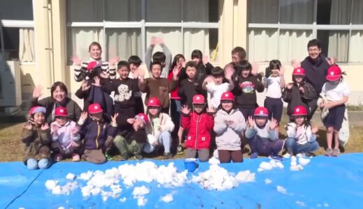 「今年も雪をありがとう」日南市の小学生が雪遊び