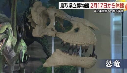 ダイオウイカや恐竜の化石など一旦見納め…鳥取県立博物館が長期休館　県立美術館オープンでリニューアル
