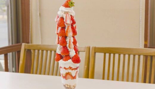約30センチのそびえる「いちごツリーパフェ」！地元の新鮮食材を贅沢に使用した道の駅レストラン｜鳥取県北栄町