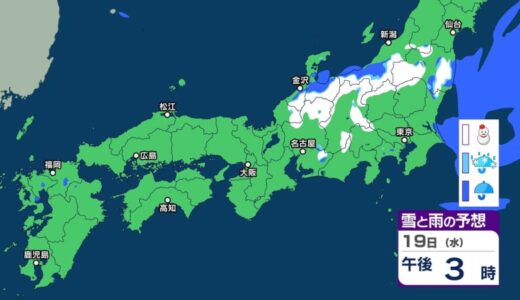 【気象情報】中国・四国地方では大雪のおそれなくなるも引き続き注意を　大分県では19日昼過ぎにかけて大雪に注意（雪と雨のシミュレーション1時間毎）