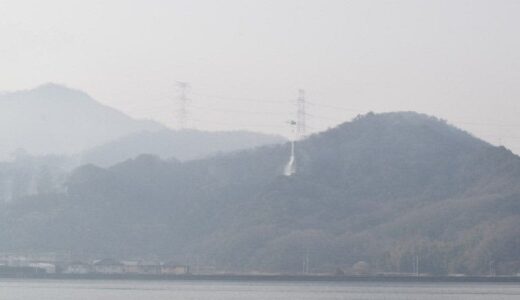 岡山・山林火災 消火活動続く　焼失面積250ヘクタール