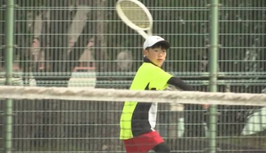 全国大会目指し熱戦　全国小学生テニス選手権大会鳥取県大会